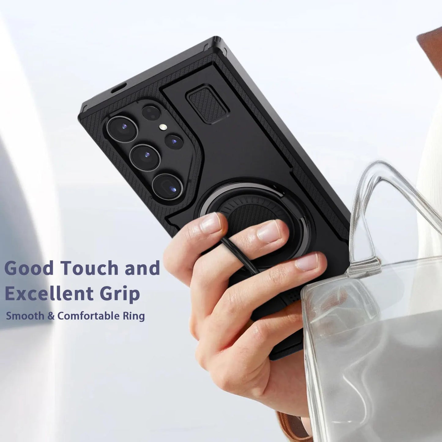 Black Samsung Galaxy S24 Ultra 5G Case Slim Hybrid Shockproof Cover