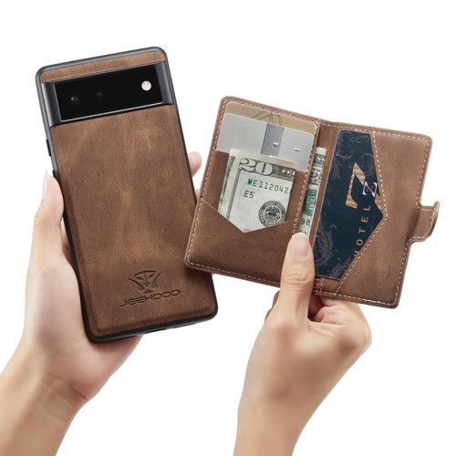 Leather Wallet Case with Card Slot & Magnetic Closure for Google Pixel 7 / 6 Pro, Pixel 6 – Compatible with Pixel 5a / 5G