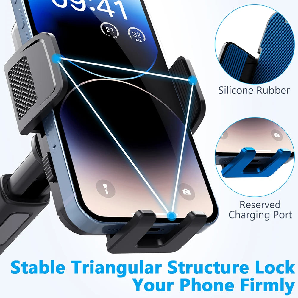 360° Rotating Gravity Sucker Phone Mount – Dashboard & Windshield Car Stand for Trucks, RVs, and Vehicles