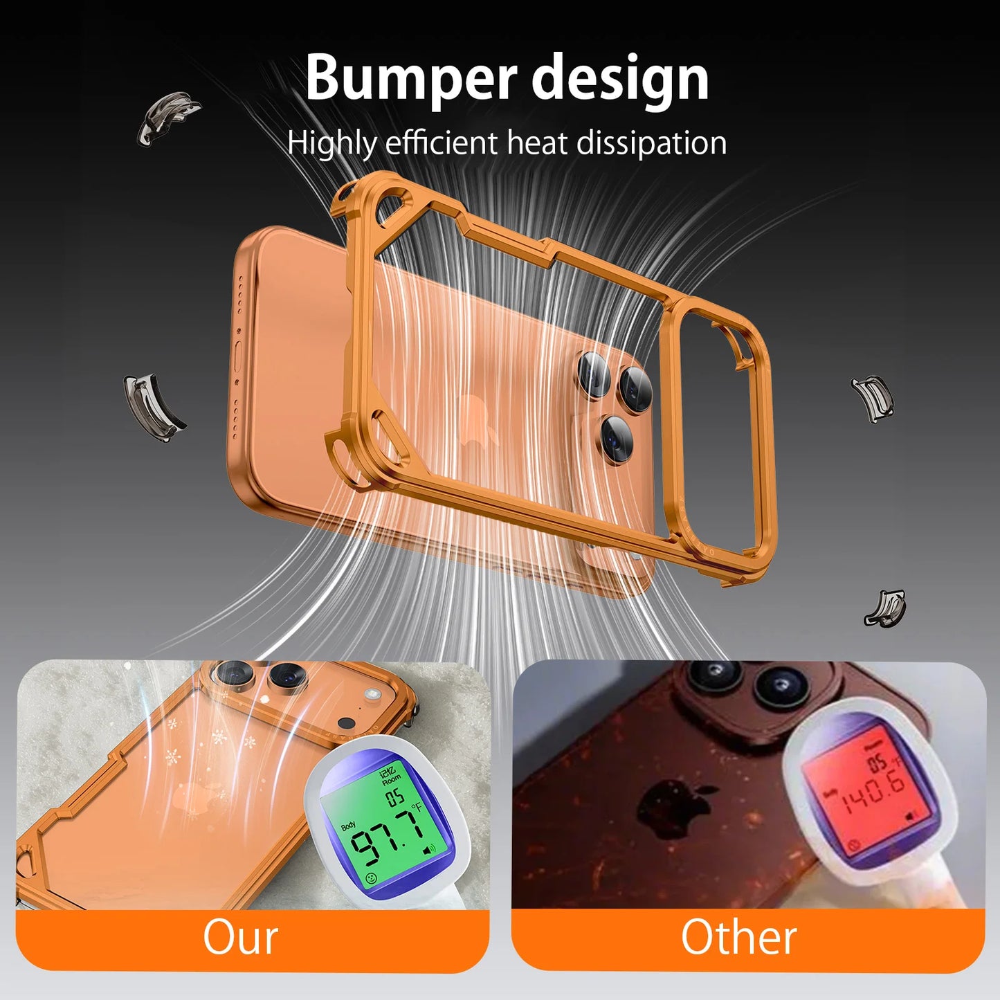 Ultra-thin Metal Phone Case for iPhone 17 Pro/Pro Max/17/14/15/13/12/11/Air — Minimalist Protective Case with Wireless Charging Support