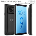 Samsung Galaxy Note 9 Battery Case 6500mAh – Wireless Power Bank Cover with Built-in Charger, Spare Battery Pack