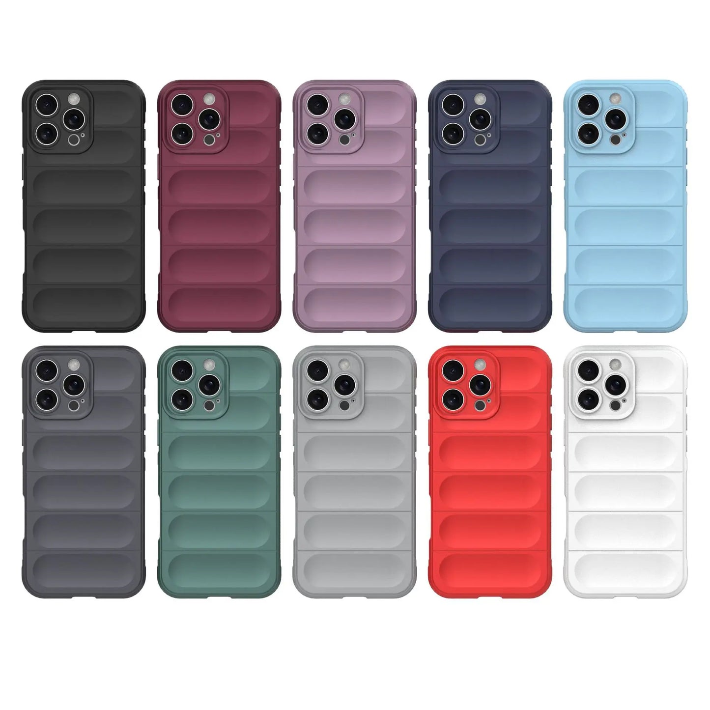 Anti-Fall Silicone Back Cover for iPhone – Soft Case for Air 16E through 17/16/15/14/13/12/11 Pro Max XS X 7 8 Plus
