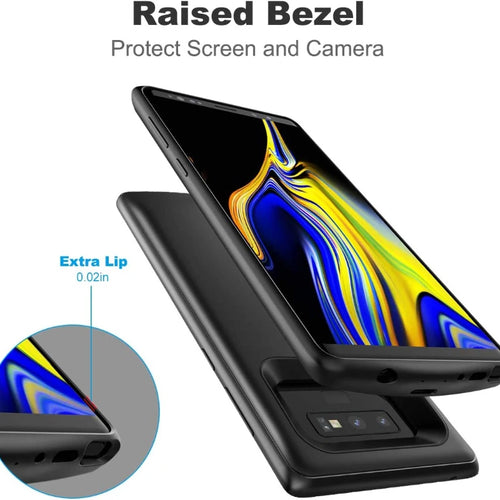 Samsung Galaxy Note 9 Battery Case 6500mAh – Wireless Power Bank Cover with Built-in Charger, Spare Battery Pack