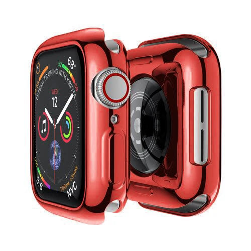 Silicone Bumper Case & Screen Protector for Apple Watch – 44mm/40mm/45mm/41mm/42mm/38mm, iWatch Series 3–9, SE, Non-Slip Guard