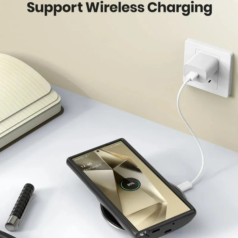 Samsung Galaxy S24 Ultra / S24 Plus Battery Case 10000mAh – Fast Power Bank Charger Cover, 6.8" Phone Battery Pack Case