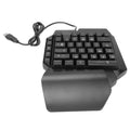 Plug-and-Play RGB Backlit One-Handed Gaming Keyboard – 39-Key USB Wired Mechanical Half Keyboard for PC Gamers
