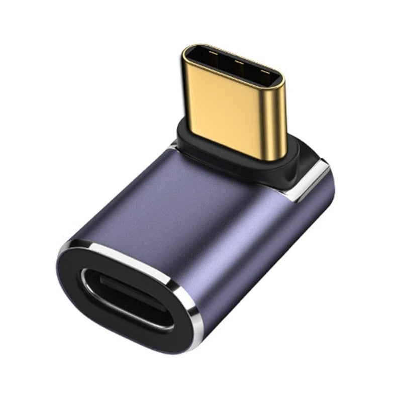 USB-C Right-Angle / U-Shape to USB-C Data & Power Adapter – 40Gbps Fast Data Transfer, Type-C to Type-C Charging Converter