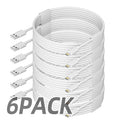 6-Pack 6ft Fast Charging USB to Lightning Cables Compatible with iPhones