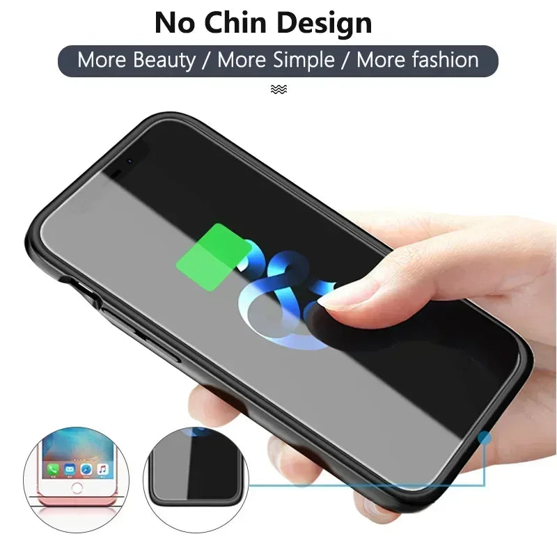 6800mAh Battery Case For iphone 15 14 13 12 Pro Max Mini Power Bank Charger Cover Case