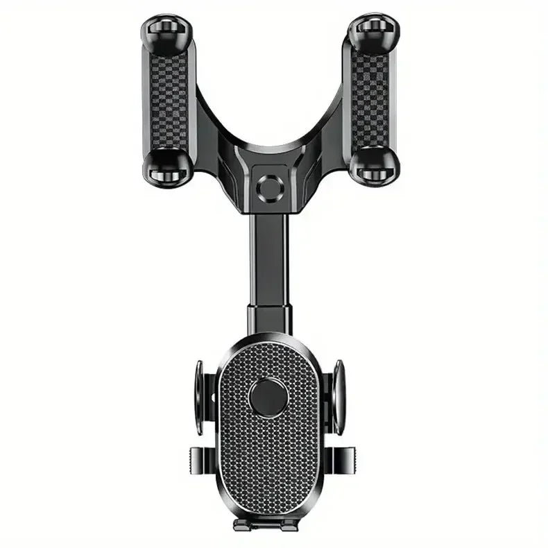 360° Rotating Car Phone Holder – Rearview Mirror Mount, Foldable GPS & Navigation Support, In-Car Mobile Bracket
