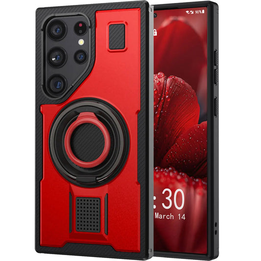 Red Samsung Galaxy S24 Ultra 5G Ring Slim Case
