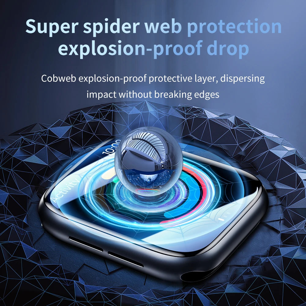 SmartDevil Full Glue Soft Film Screen Protector for Apple Watch – 41mm/45mm, SE, 44mm/40mm, Models 4–8, HD, Easy Install
