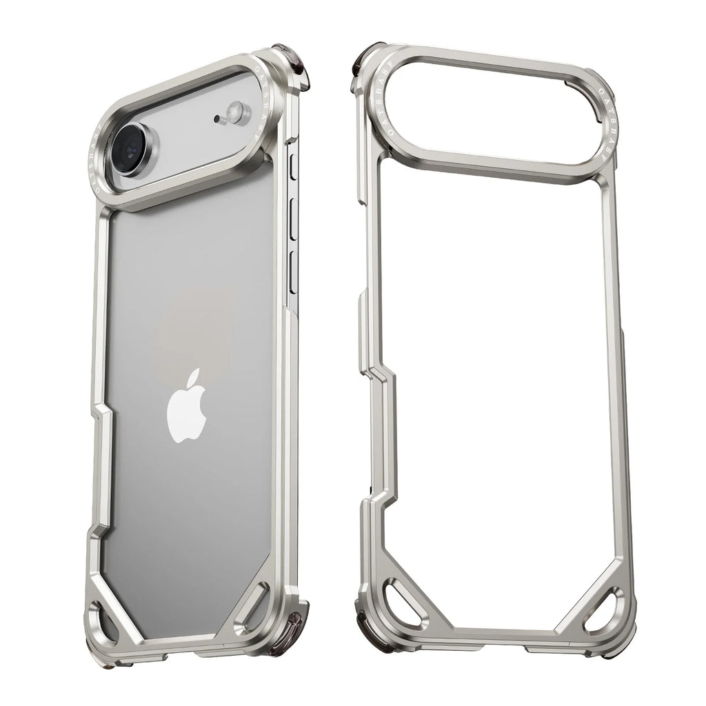 Ultra-thin Metal Phone Case for iPhone 17 Pro/Pro Max/17/14/15/13/12/11/Air — Minimalist Protective Case with Wireless Charging Support