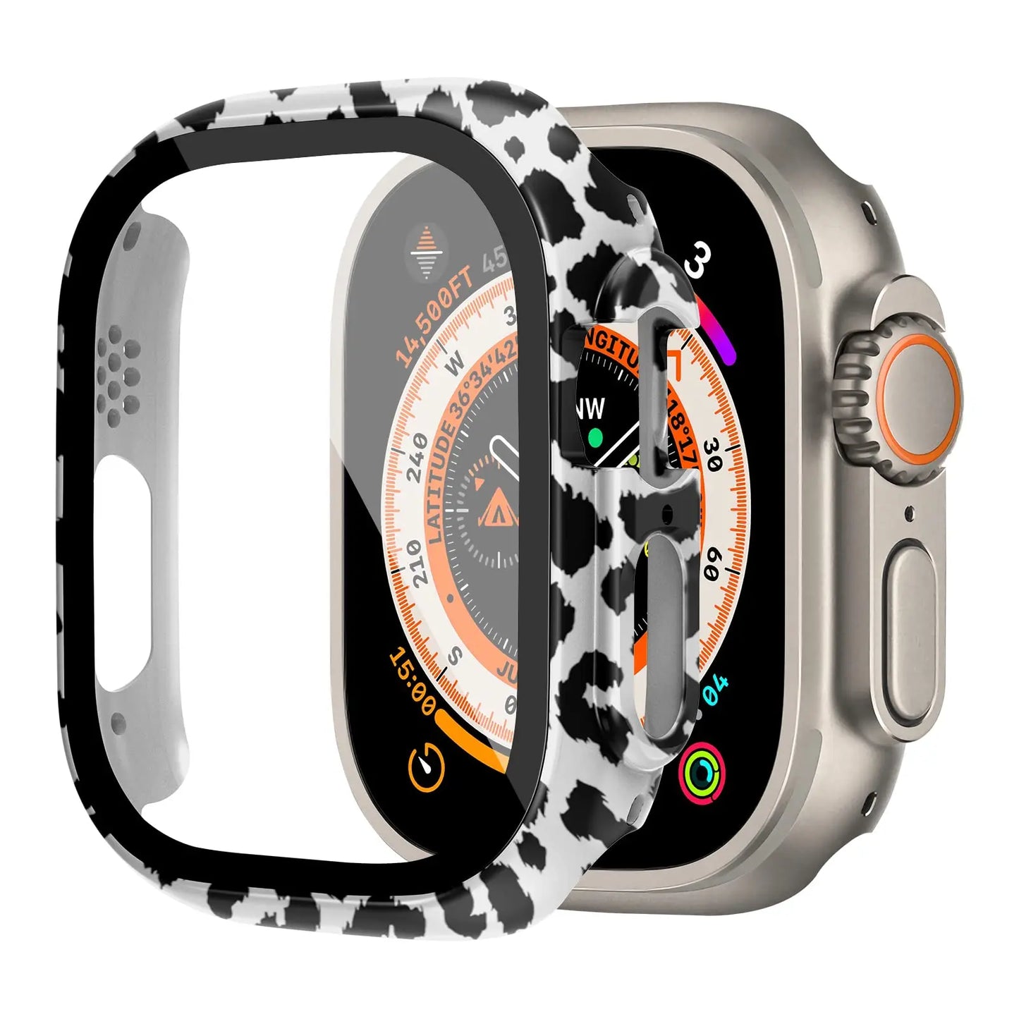 Apple Watch Ultra 49mm Screen Protector Kit – PC Shockproof Bumper + Tempered Glass Cover for Series Ultra 1/2