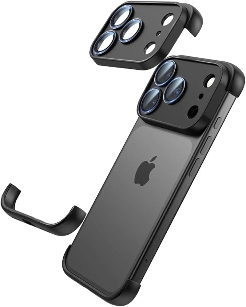 Frameless Corner Camera Lens Protector Case for iPhone 17 Series — Air / Pro / Pro Max, Plus 14/13/12/15/16