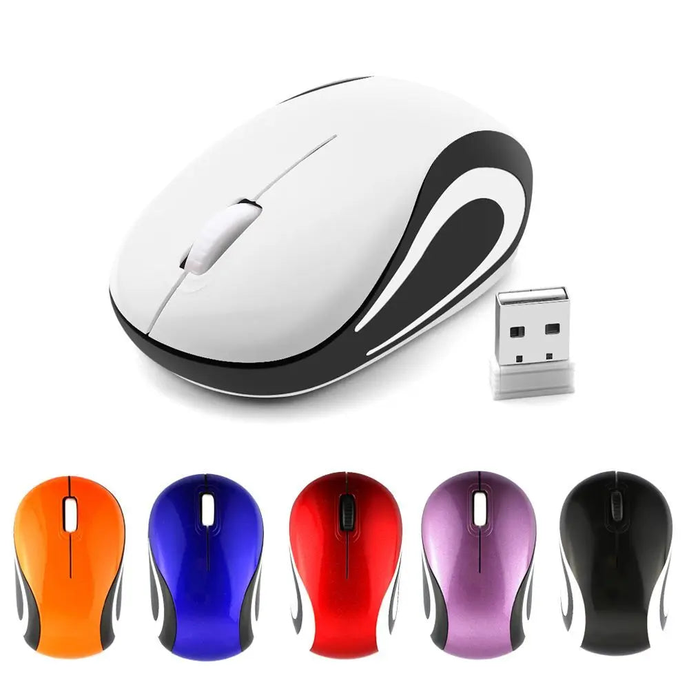 Cute Mini 2.4GHz Wireless Mouse — USB Portable Optical Mice for PC & Laptop, Cordless Computer Peripherals