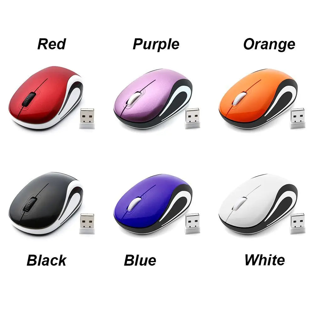 Cute Mini 2.4GHz Wireless Mouse — USB Portable Optical Mice for PC & Laptop, Cordless Computer Peripherals