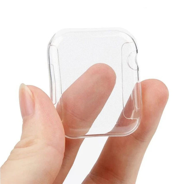 Silicone Bumper Case & Screen Protector for Apple Watch – 44mm/40mm/45mm/41mm/42mm/38mm, iWatch Series 3–9, SE, Non-Slip Guard