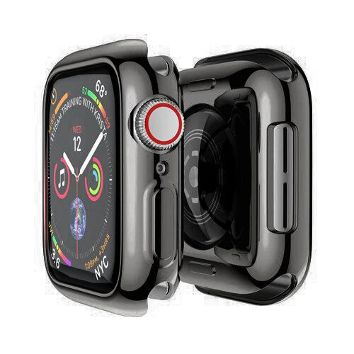 Silicone Bumper Case & Screen Protector for Apple Watch – 44mm/40mm/45mm/41mm/42mm/38mm, iWatch Series 3–9, SE, Non-Slip Guard