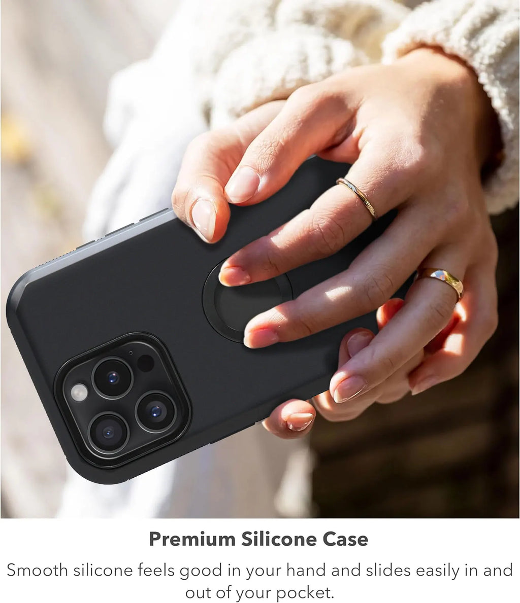 Black Heavy Duty Shockproof Phone Case for iPhone 16 Pro Max / 16 Plus / 16 Pro