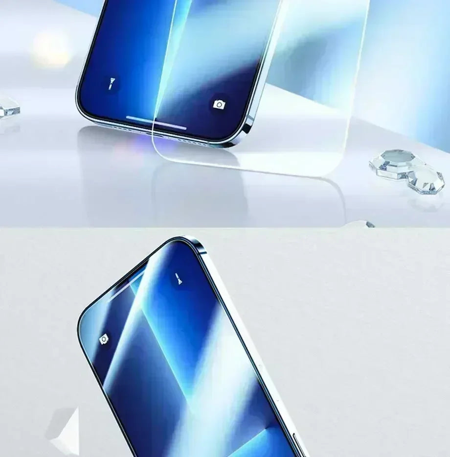 4 PCS Full Cover Tempered Glass For iPhone 11 12 13 14 15 Pro Max Screen Protector For iPhone X XR XS Max 7 8 6 Plus Glass Film
