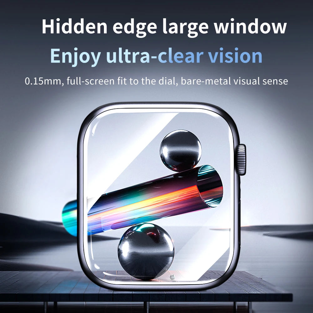 SmartDevil Full Glue Soft Film Screen Protector for Apple Watch – 41mm/45mm, SE, 44mm/40mm, Models 4–8, HD, Easy Install