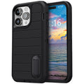 Black 3-Layer Heavy Duty Protective Phone Case for iPhone 15 / 15 Plus / 15 Pro / 15 Pro Max 5G