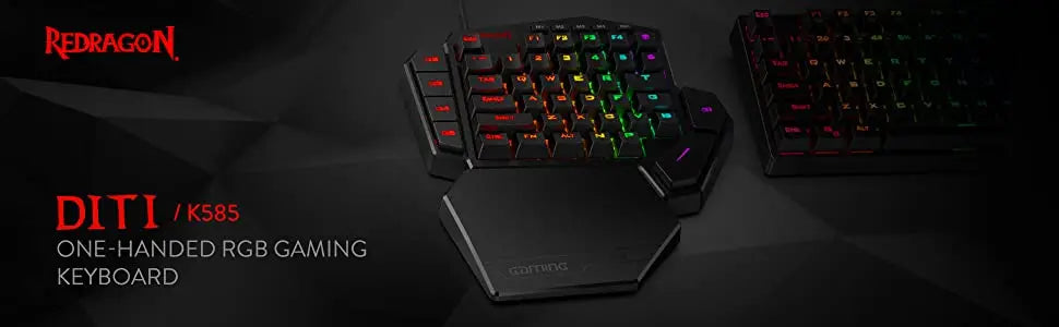Redragon K585 DITI One-Handed RGB Mechanical Gaming Keyboard – 42 Keys, USB-C Type-C, Wrist Rest, Hot-Swappable Pro Gaming Keypad