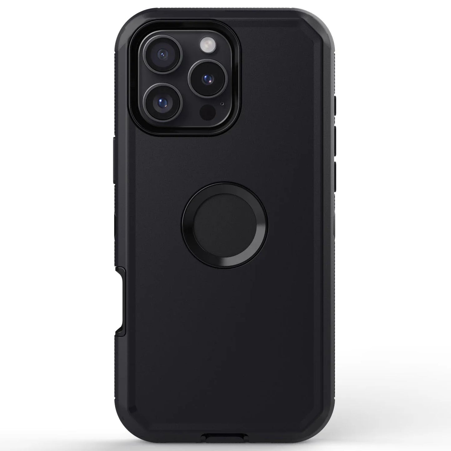 Black Heavy Duty Shockproof Phone Case for iPhone 16 Pro Max / 16 Plus / 16 Pro