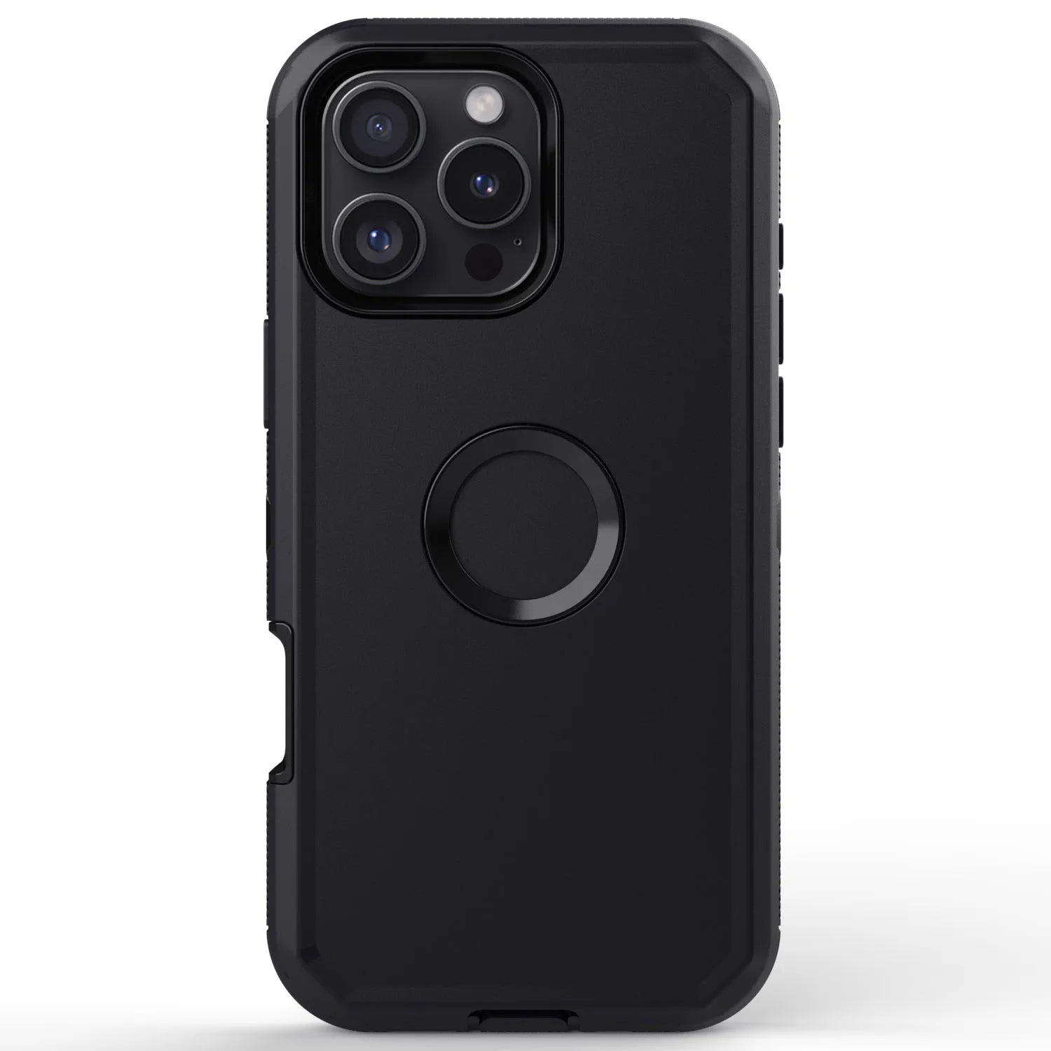 Black Heavy Duty Shockproof Phone Case for iPhone 16 Pro Max / 16 Plus / 16 Pro