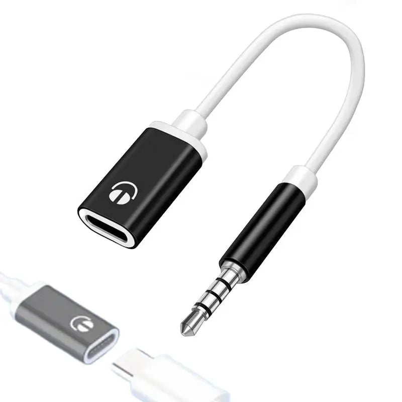Type-C to 3.5mm Headphone Converter – 3.5mm Male to USB-C Female Audio Adapter for MP3 Players, Laptops, and Tablets