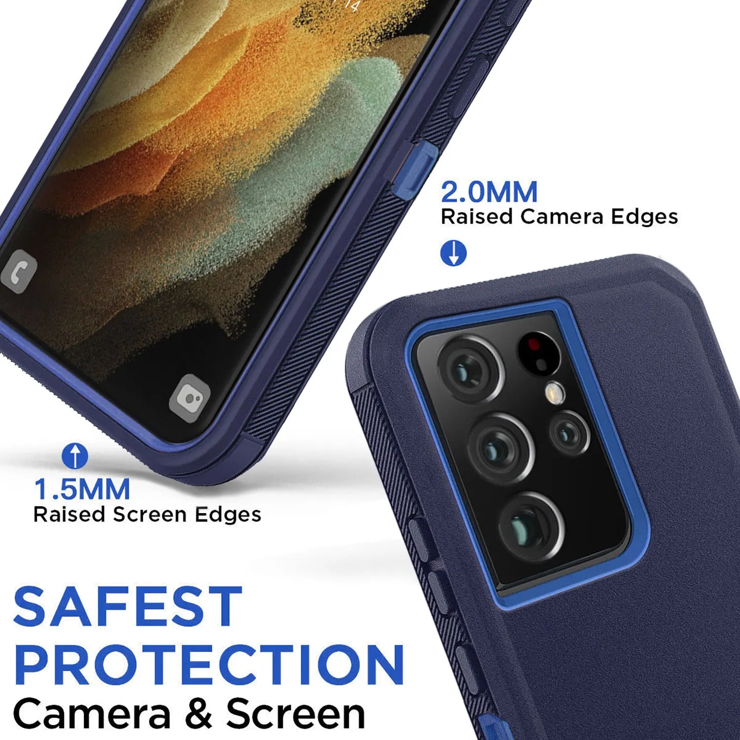 Blue Samsung Galaxy S21 Series Heavy Duty Case