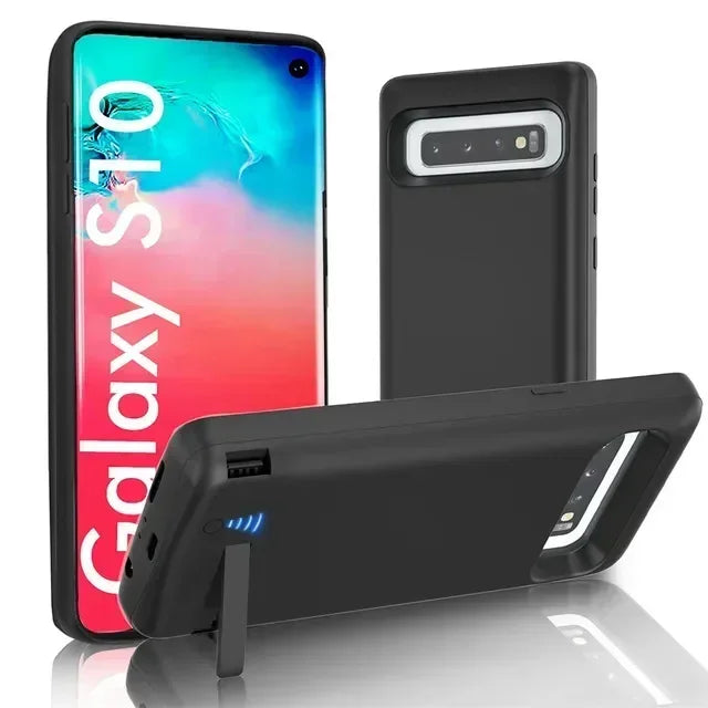 Samsung Galaxy Battery Case 10000mAh – for S10/S20/S21/S22+/ Ultra and Note 8–10 – Power Bank Paddle Back Cover