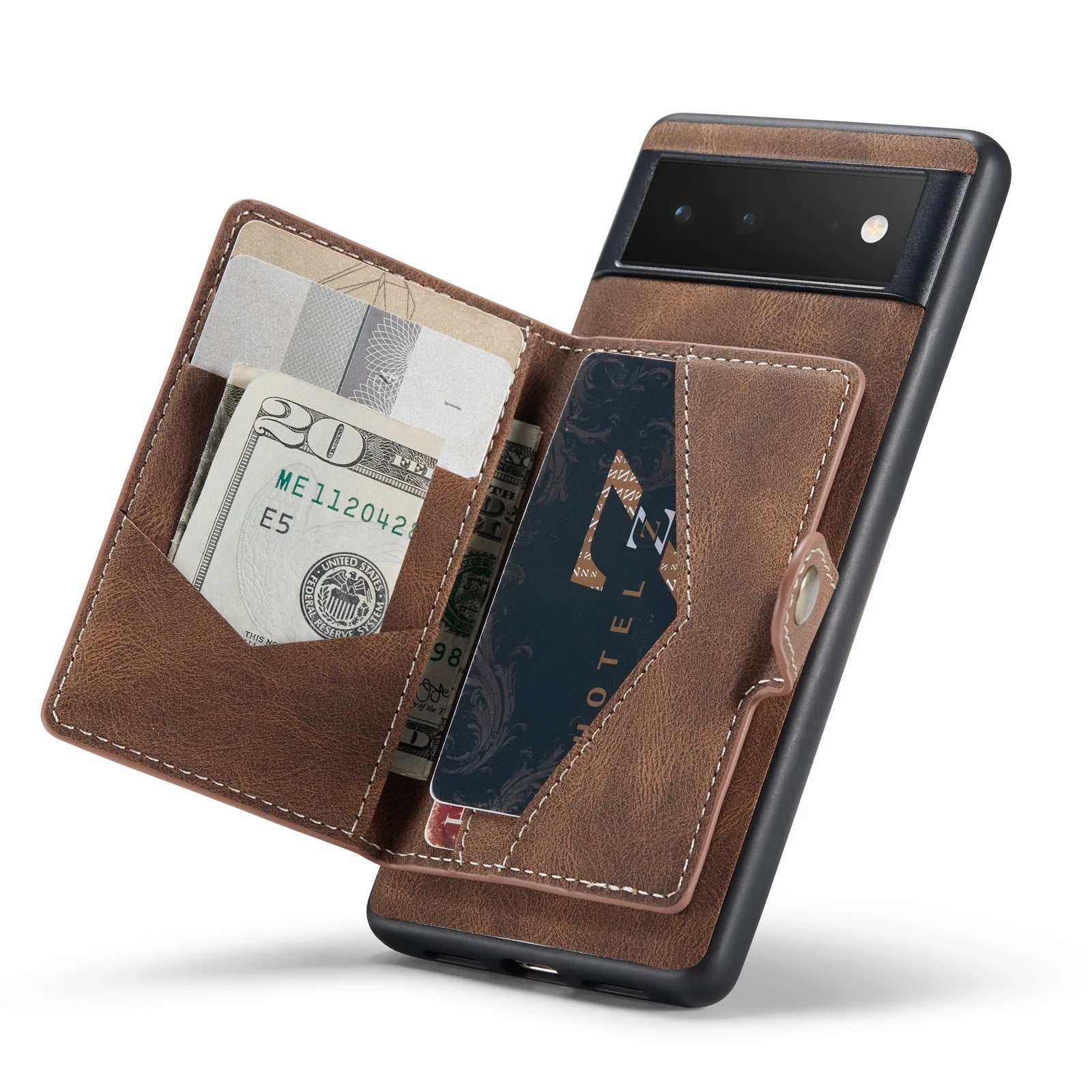 Leather Wallet Case with Card Slot & Magnetic Closure for Google Pixel 7 / 6 Pro, Pixel 6 – Compatible with Pixel 5a / 5G