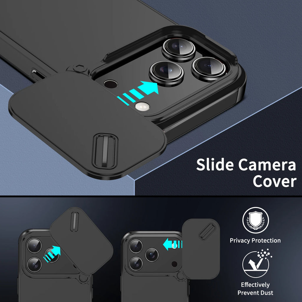 Shockproof Slide Camera Case for iPhone 17 Pro Max/Air – Anti-Collision Protective Cover