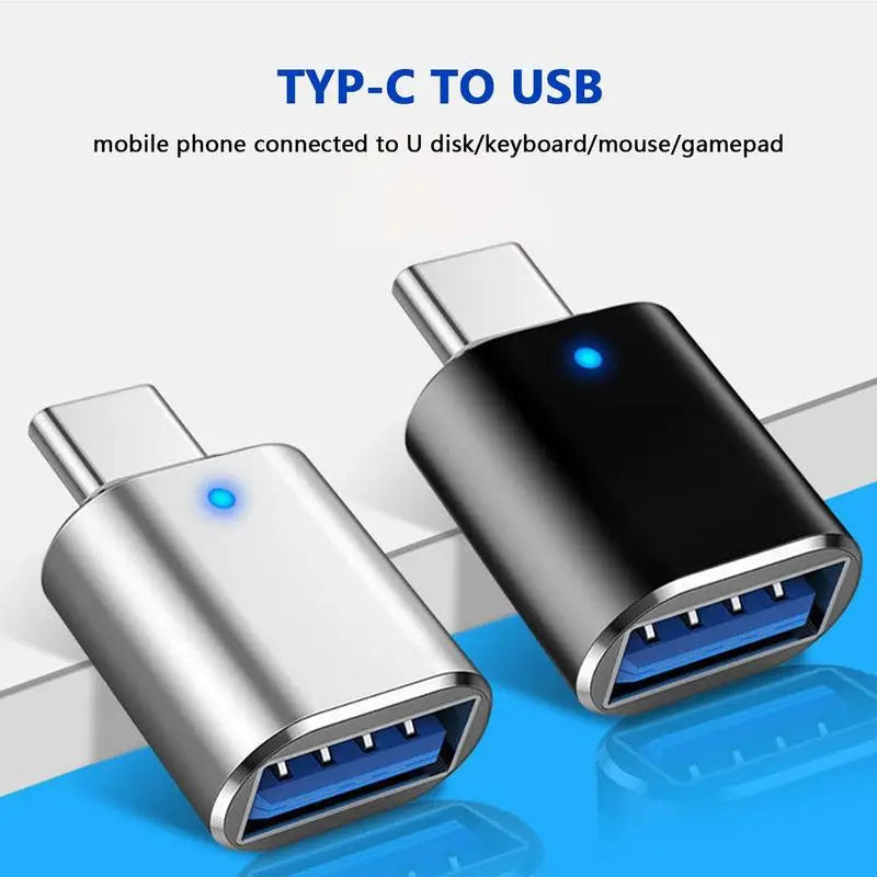 USB 3.0 OTG adapter USB C to USB A converter suitable for MacbookSamsung XiaomiHuawei LED USBC OTG connector