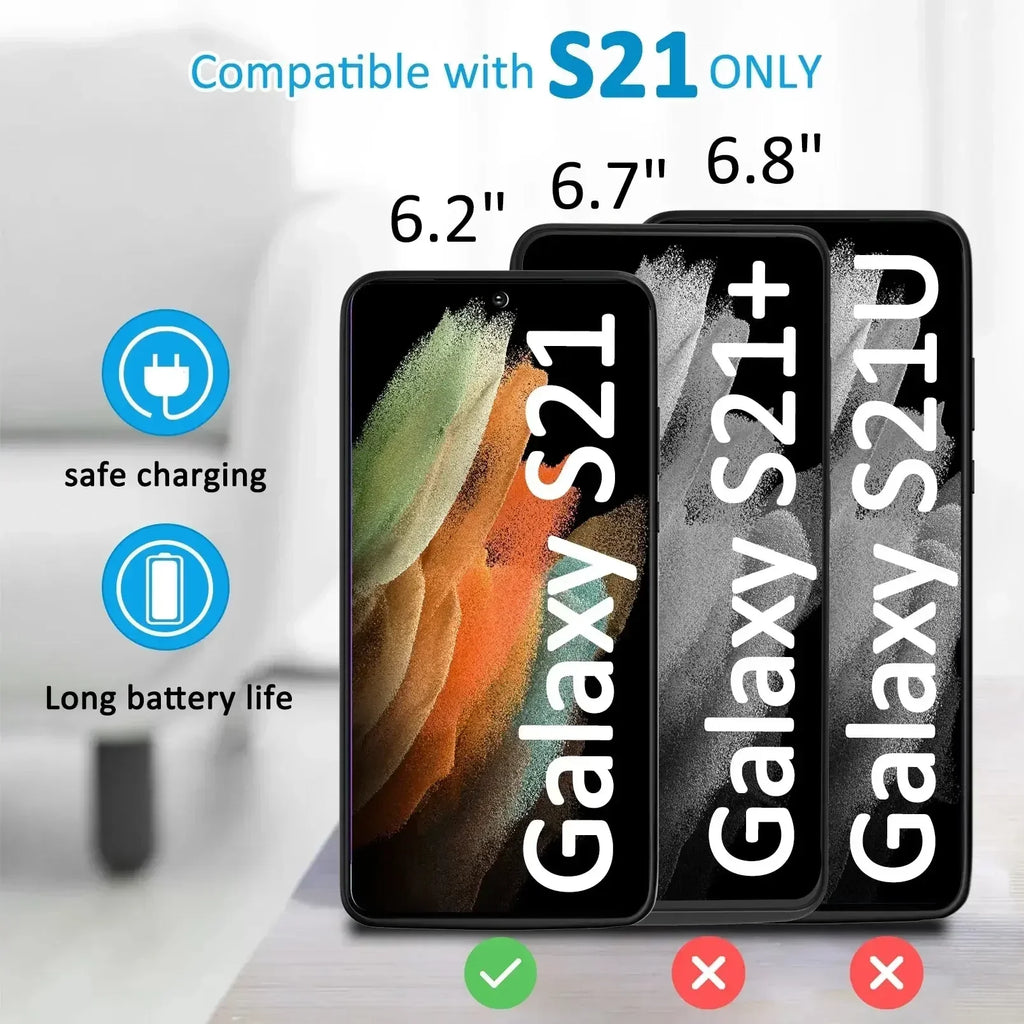 Samsung Galaxy Battery Case 10000mAh – for S10/S20/S21/S22+/ Ultra and Note 8–10 – Power Bank Paddle Back Cover