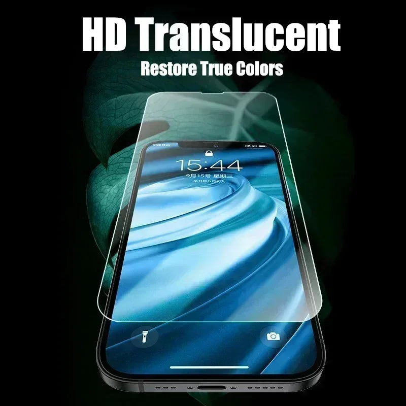 4 PCS Full Cover Tempered Glass For iPhone 11 12 13 14 15 Pro Max Screen Protector For iPhone X XR XS Max 7 8 6 Plus Glass Film