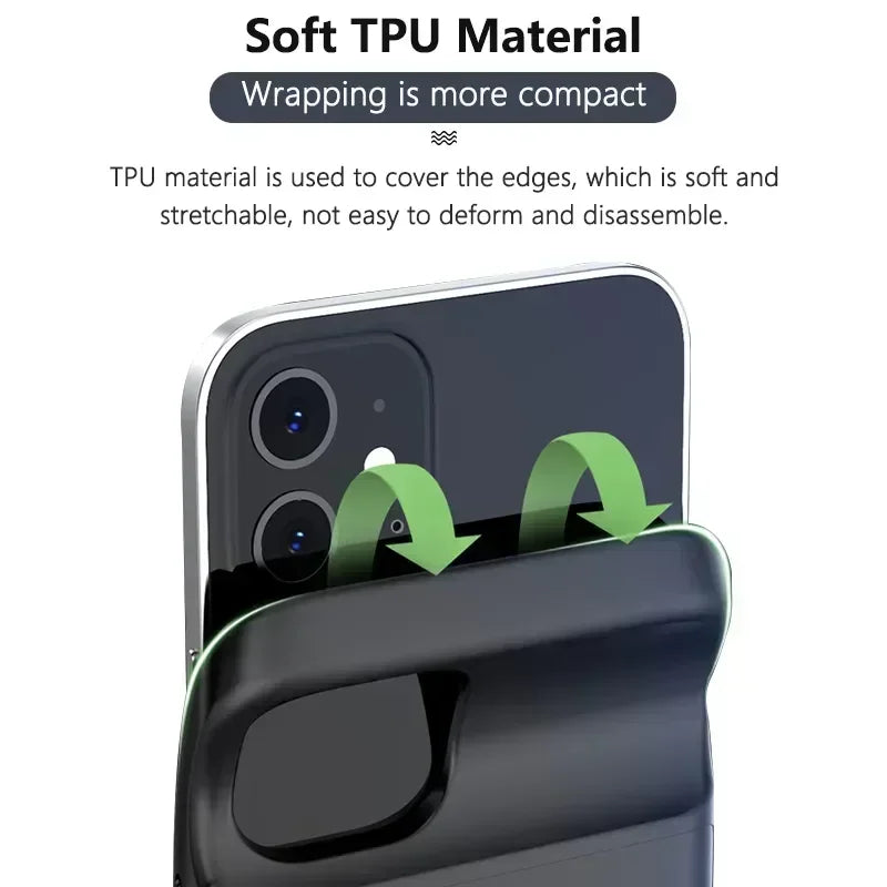 6800mAh Battery Case For iphone 15 14 13 12 Pro Max Mini Power Bank Charger Cover Case