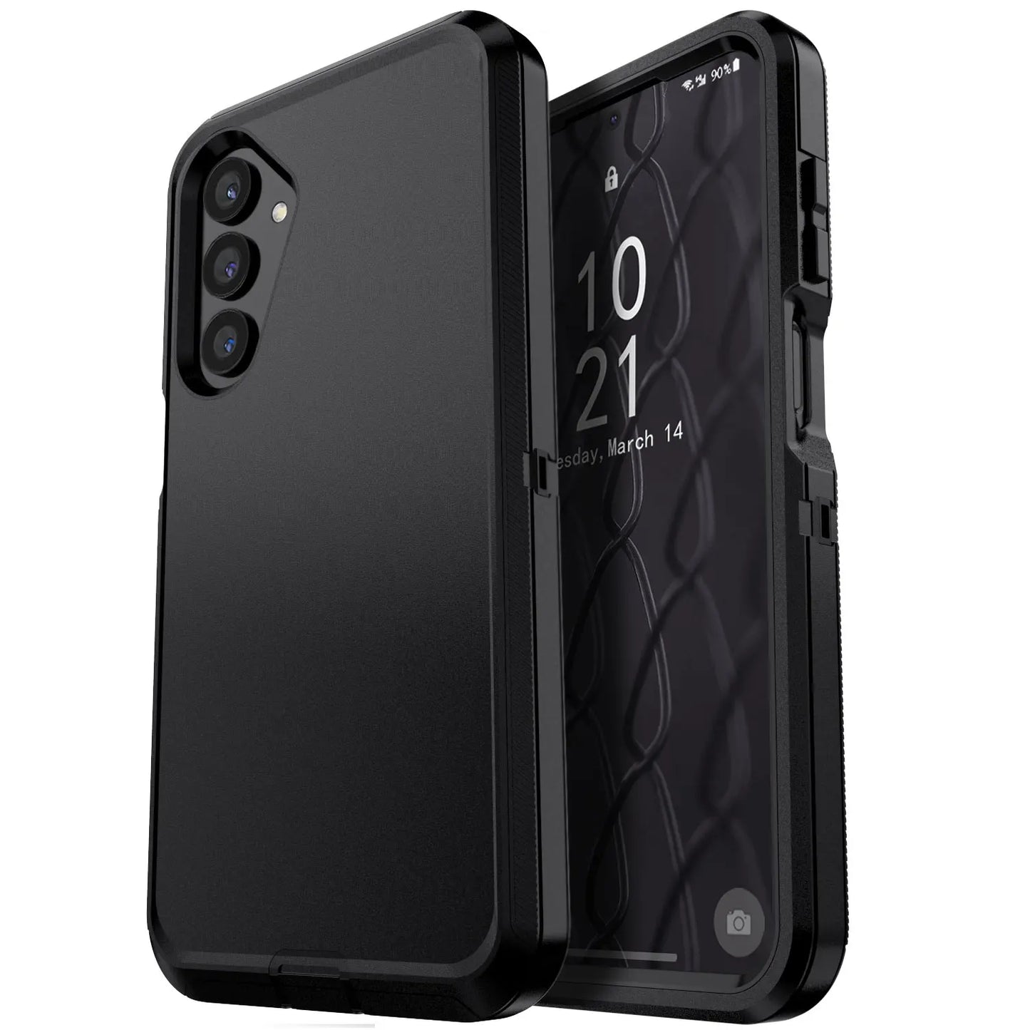 Black Samsung Galaxy A16 5G Case – Heavy Duty Shockproof 3-in-1 Case