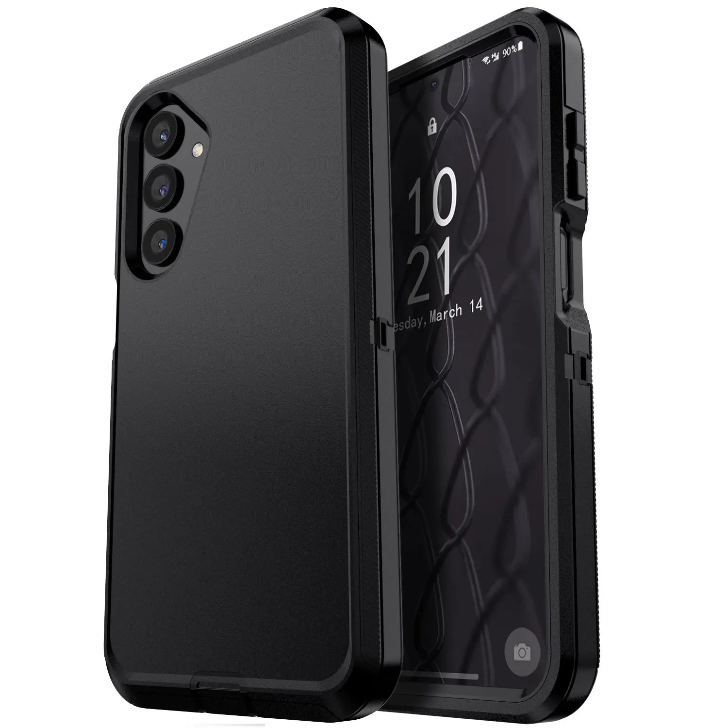 Black Samsung Galaxy A16 5G Case – Heavy Duty Shockproof 3-in-1 Case