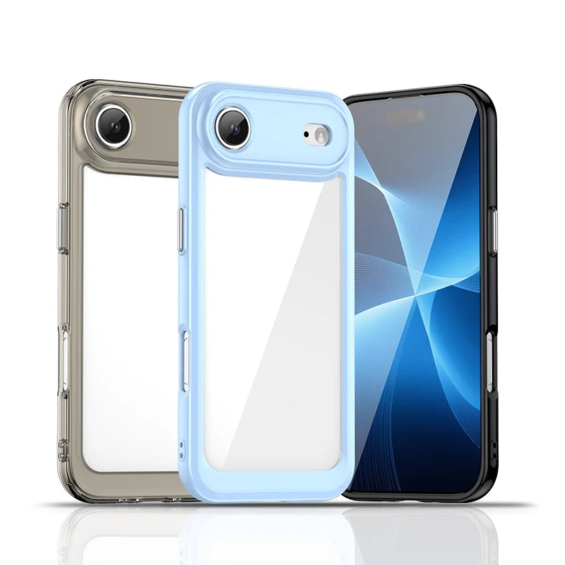 iPhone 17 Air Transparent TPU Case — Durable Hard Shell, Frosted Translucent, Fits iPhone 17 Pro Max