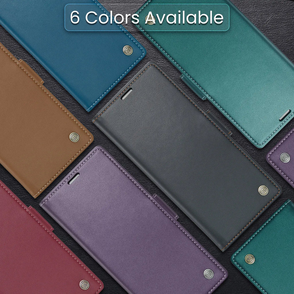 Samsung Galaxy A55 5G / A35 / A25 / A05S (2024) Wallet Case – Card Holder, RFID Blocking, Durable Leather Kickstand Phone Cover