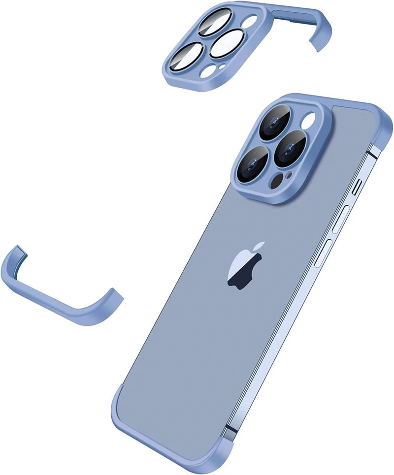 Frameless Corner Camera Lens Protector Case for iPhone 17 Series — Air / Pro / Pro Max, Plus 14/13/12/15/16