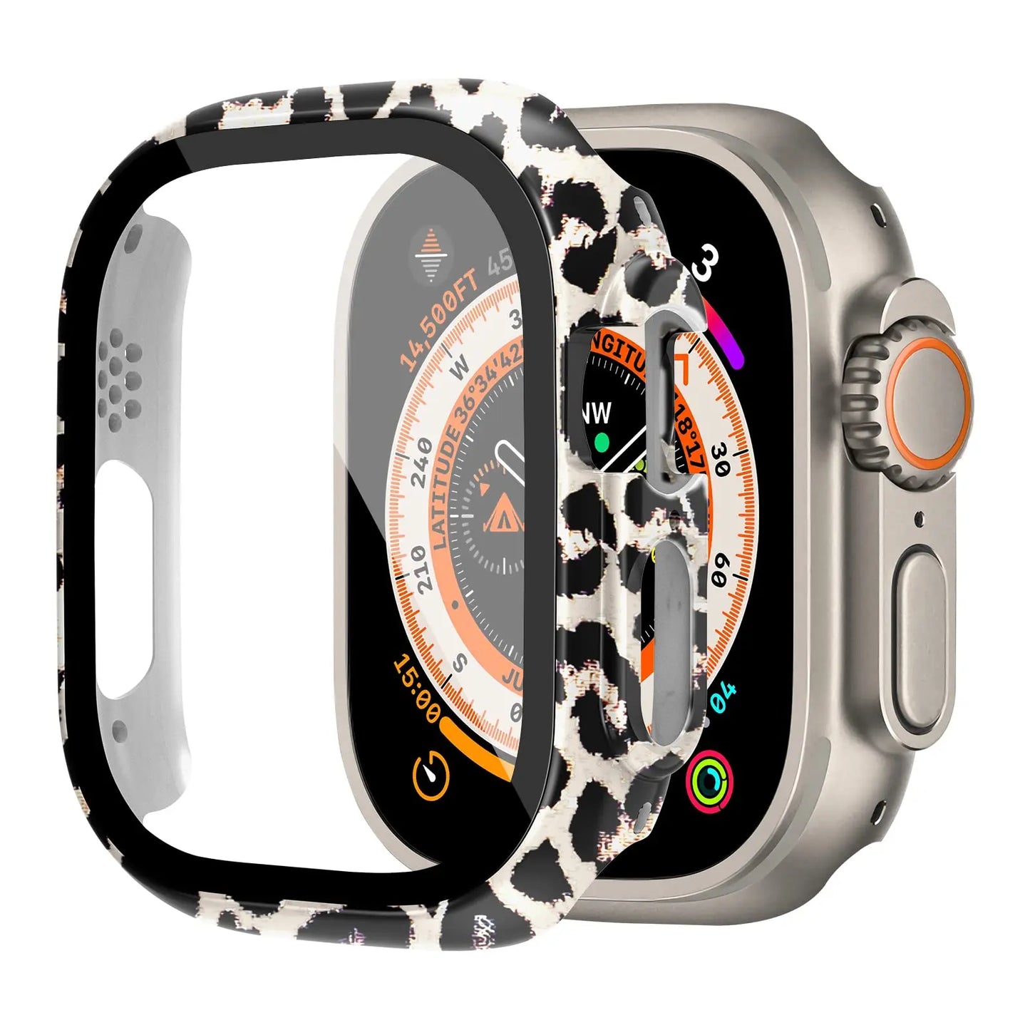 Apple Watch Ultra 49mm Screen Protector Kit – PC Shockproof Bumper + Tempered Glass Cover for Series Ultra 1/2