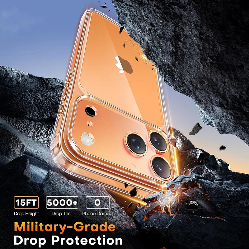Hybrid Airbags Clear Case for iPhone 17 / 17 Pro 17 Pro Max 17 Air  — Transparent, Shockproof Protection