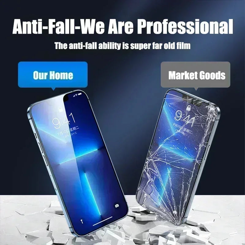 4 PCS Full Cover Tempered Glass For iPhone 11 12 13 14 15 Pro Max Screen Protector For iPhone X XR XS Max 7 8 6 Plus Glass Film