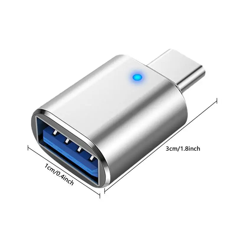 USB 3.0 OTG adapter USB C to USB A converter suitable for MacbookSamsung XiaomiHuawei LED USBC OTG connector