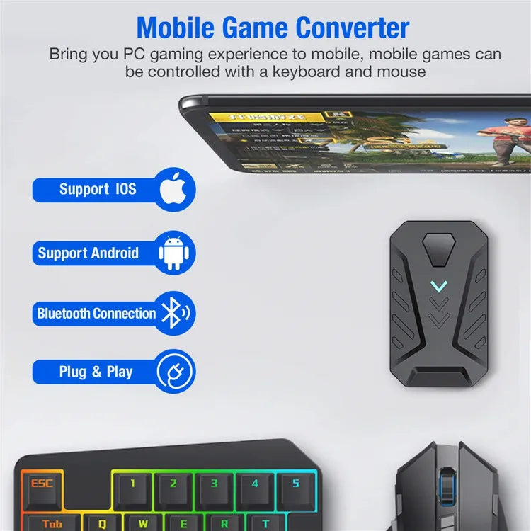 Android Gaming Mix Pro: Mouse & Keyboard Combo for FPS