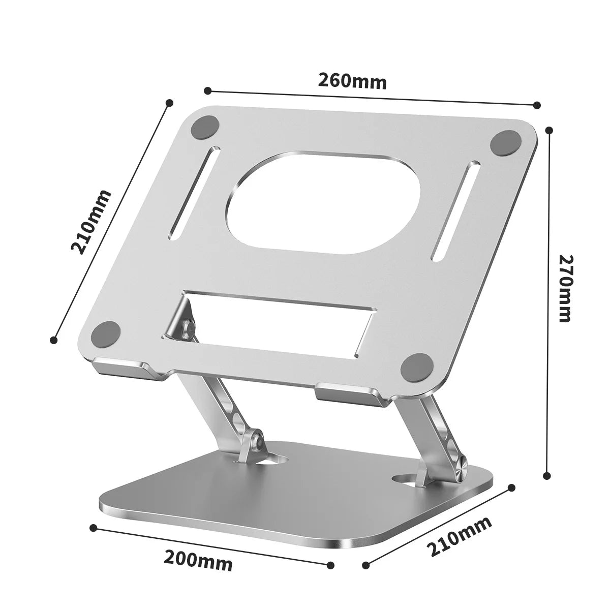 Adjustable Aluminum Alloy Phone & Tablet Stand – Portable Folding Cooling Stand for Laptops up to 17", MacBook, iPad, Asus